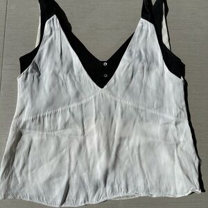 Zara Monochrome V-Neck Blouse